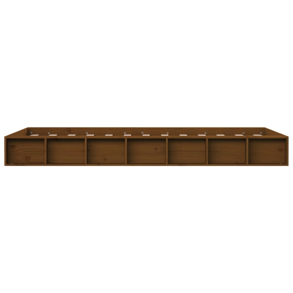 Bed Frame without Mattress Honey Brown 75x190 cm Small Single Solid Wood