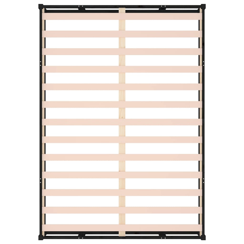 Bed Frame without Mattress Black 160x200 cm Solid Wood