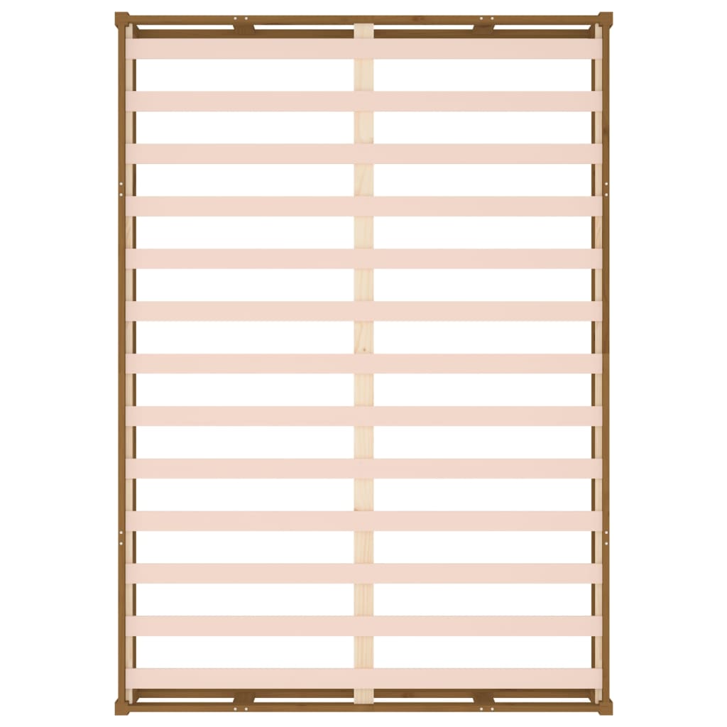 Bed Frame without Mattress Honey Brown 200x200 cm Solid Wood