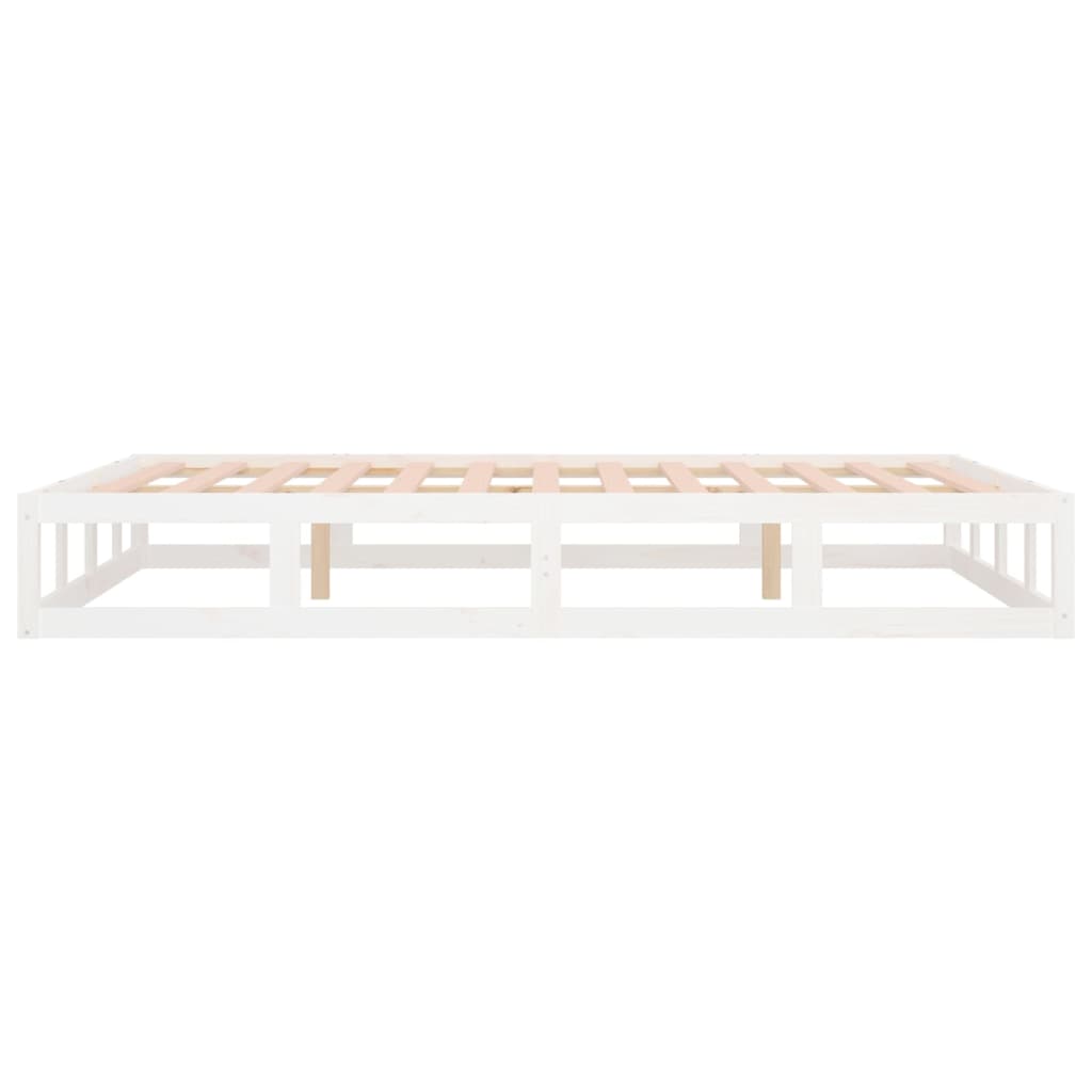Bed Frame without Mattress White 120x190 cm Small Double Solid Wood