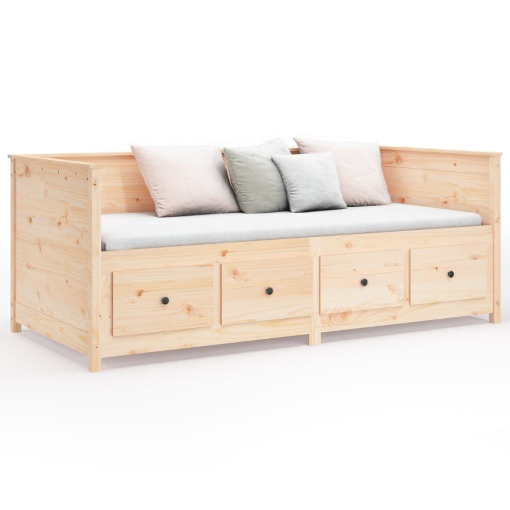 Day Bed without Mattress 75x190 cm Small Single Solid Wood Pine