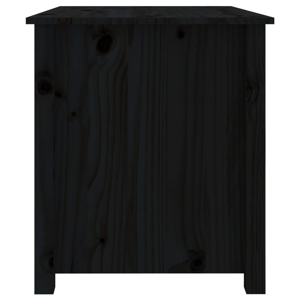 Coffee Table Black 71x49x55 cm Solid Wood Pine