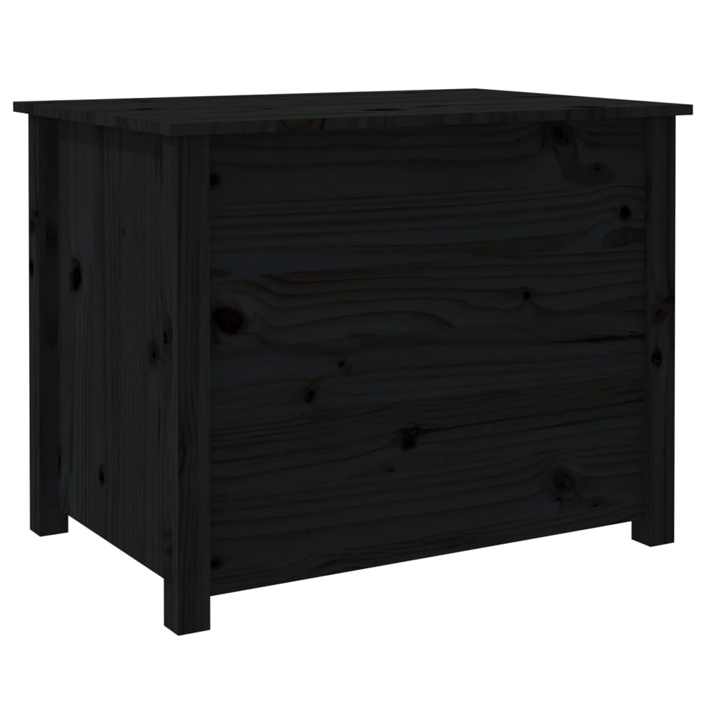 Coffee Table Black 71x49x55 cm Solid Wood Pine