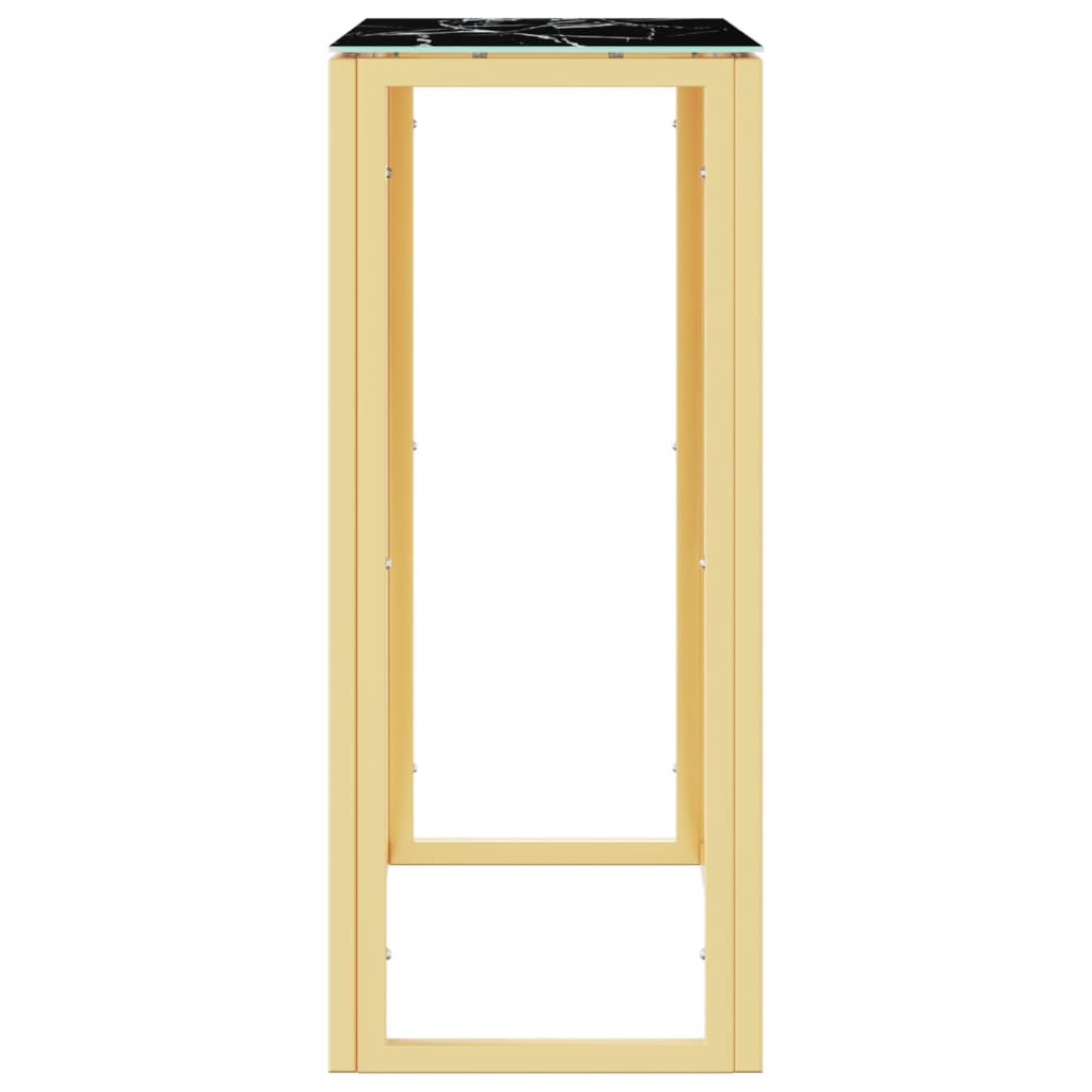 Console Table Gold 70x30x70 cm Stainless Steel and Glass