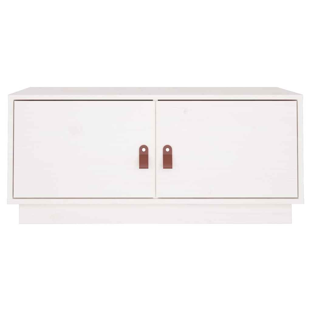 Coffee Table White 80x50x35 cm Solid Wood Pine