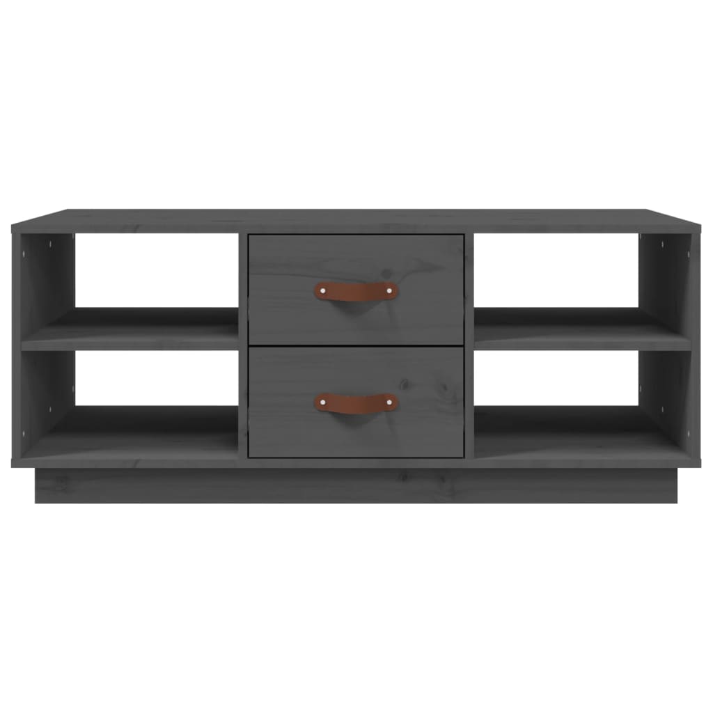 Coffee Table Grey 100x50x41 cm Solid Wood Pine