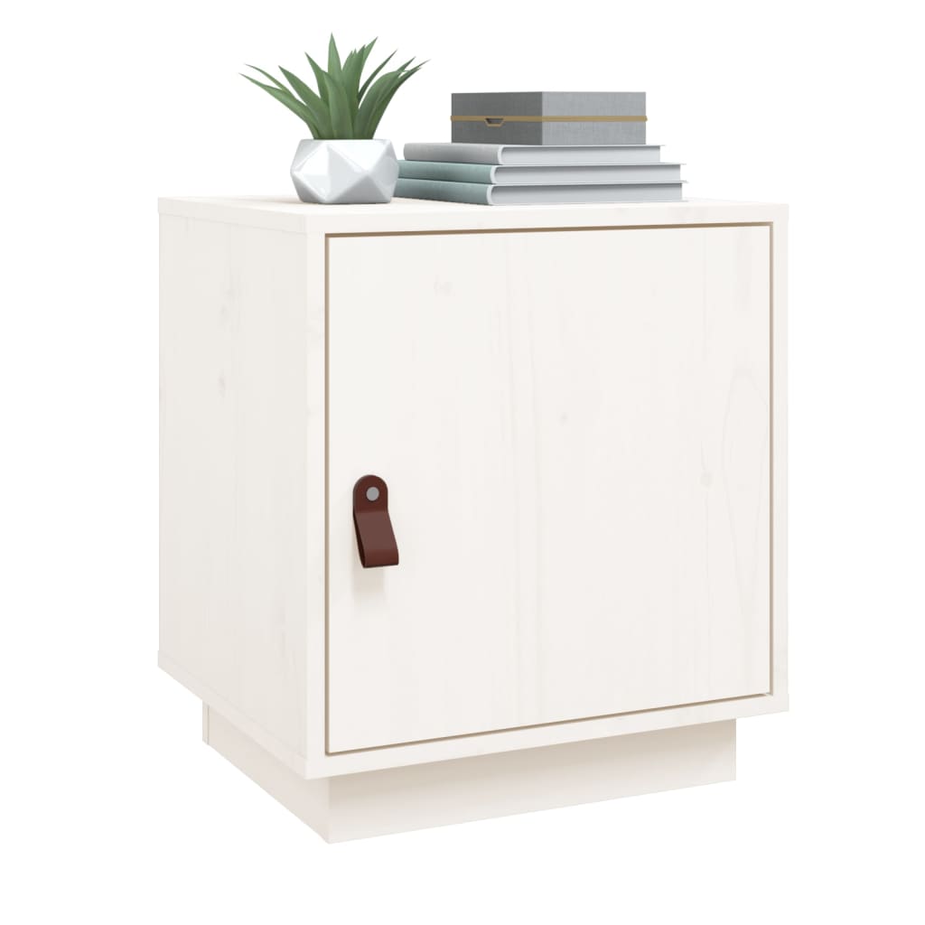 Bedside Cabinets 2 pcs White 40x34x45 cm Solid Wood Pine