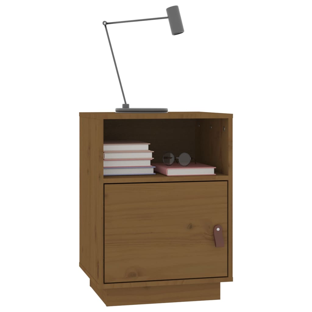 Bedside Cabinets 2 pcs Honey Brown 40x34x55 cm Solid Wood Pine