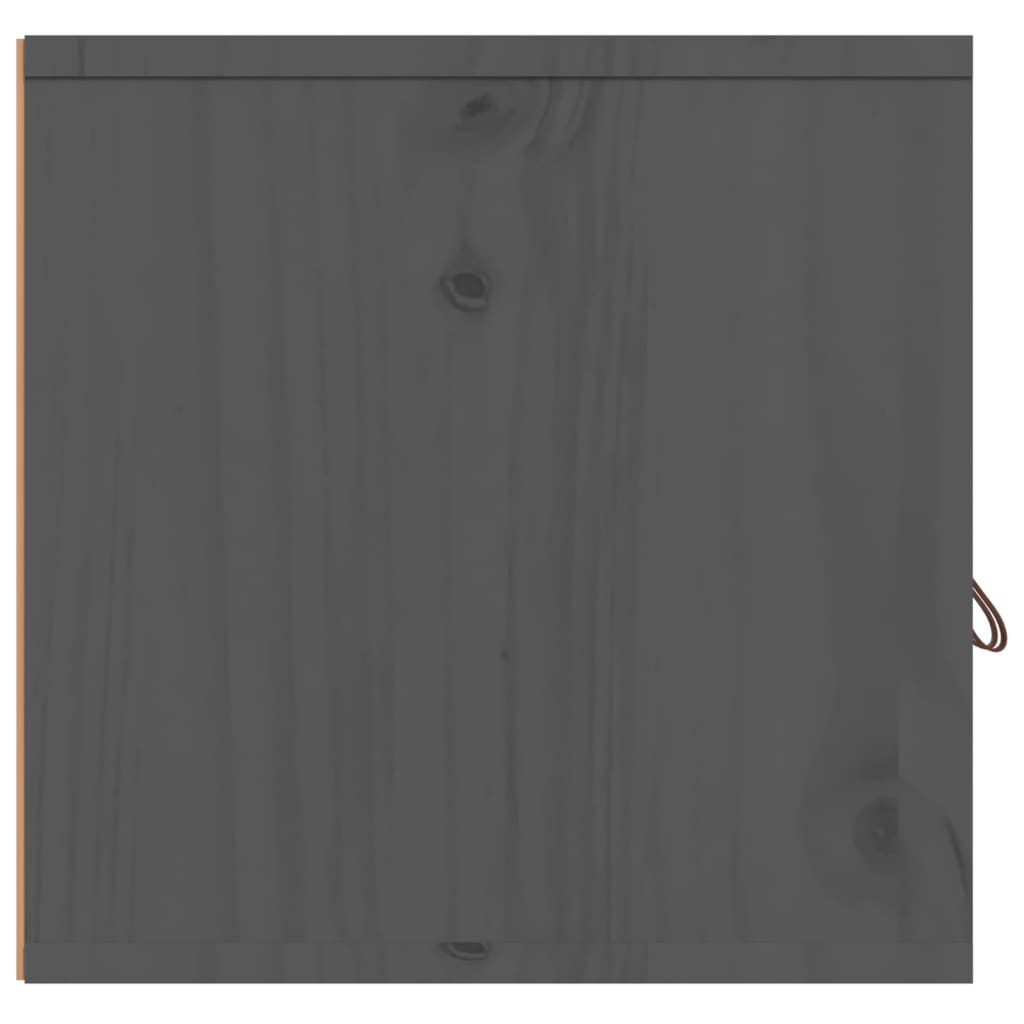 Wall Cabinet Grey 60x30x30 cm Solid Wood Pine