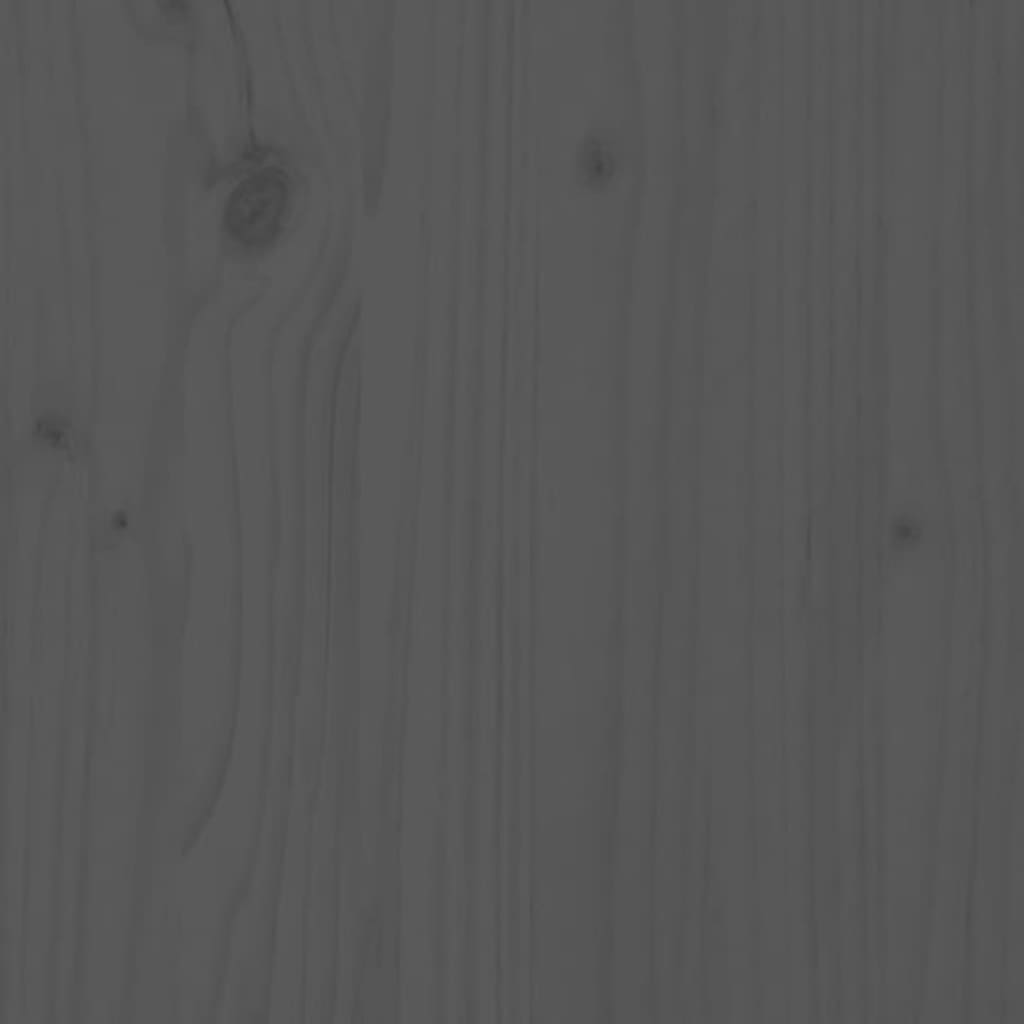 Wall Cabinet Grey 60x30x30 cm Solid Wood Pine