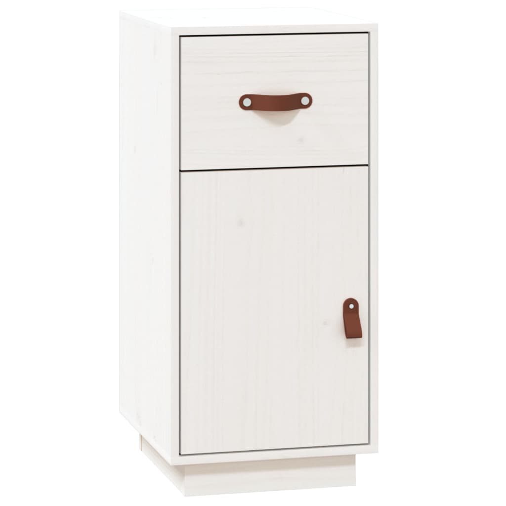 Sideboard White 34x40x75 cm Solid Wood Pine