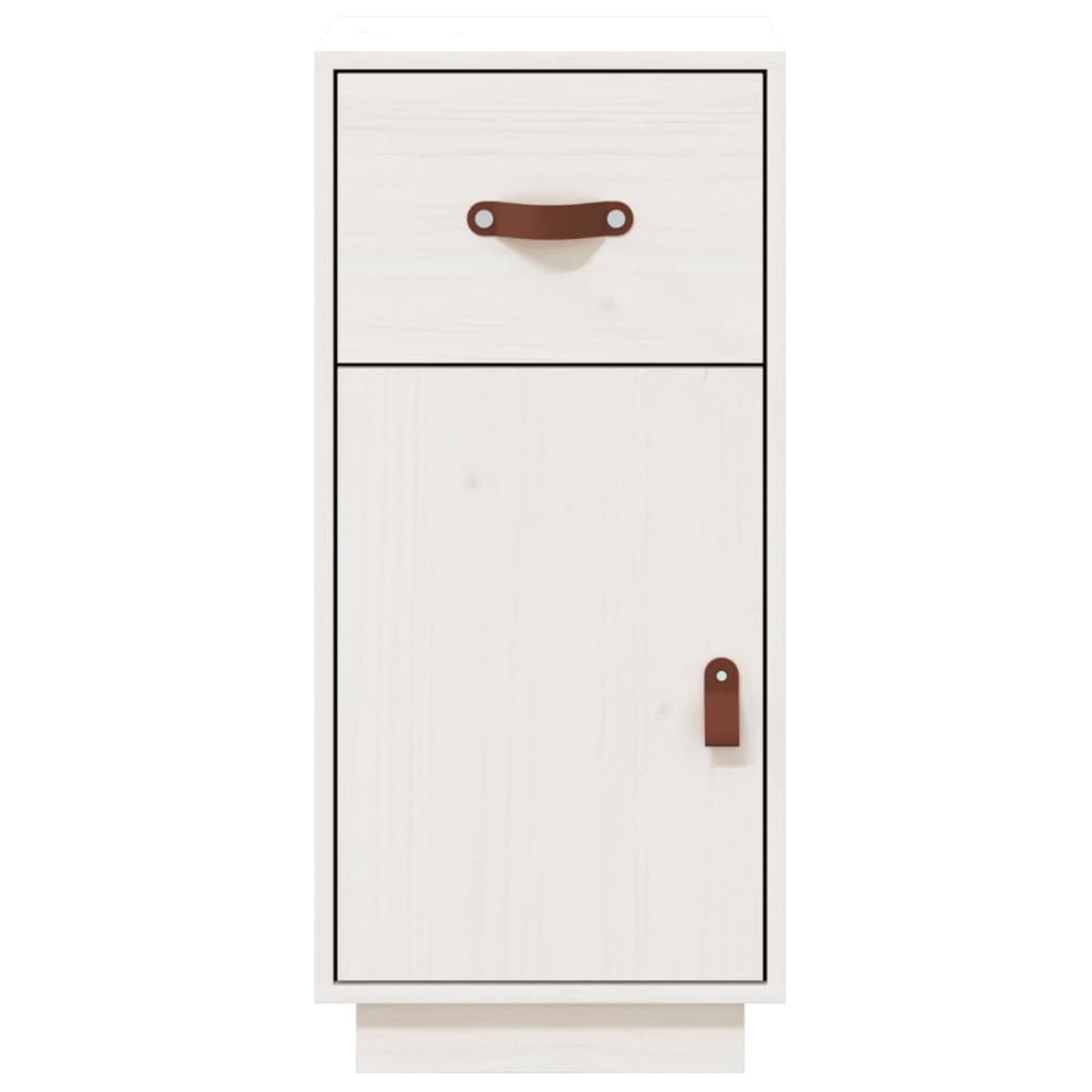 Sideboard White 34x40x75 cm Solid Wood Pine