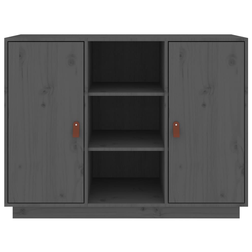 Sideboard Grey 100x40x75 cm Solid Wood Pine