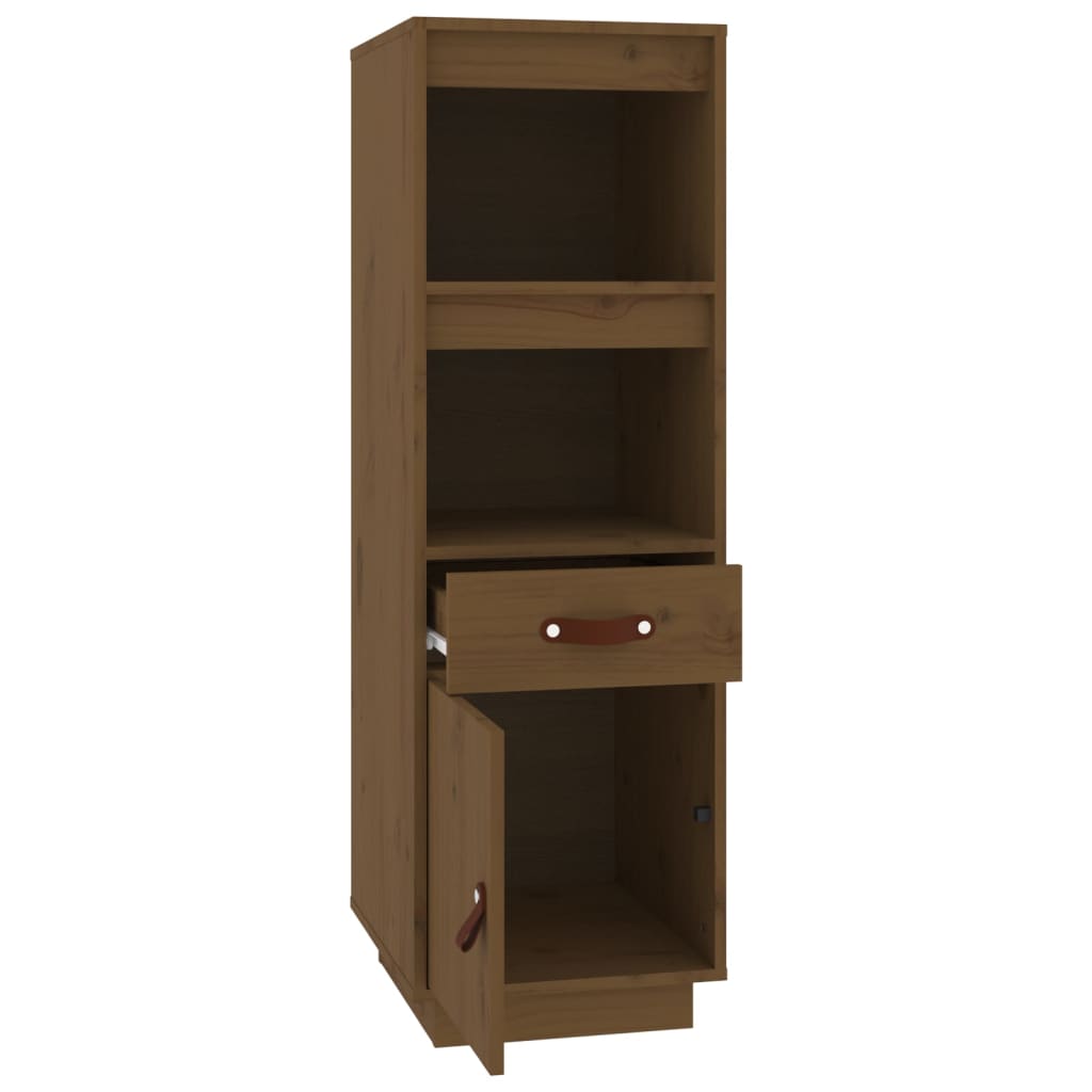 Highboard Honey Brown 34x40x108,5 cm Solid Wood Pine