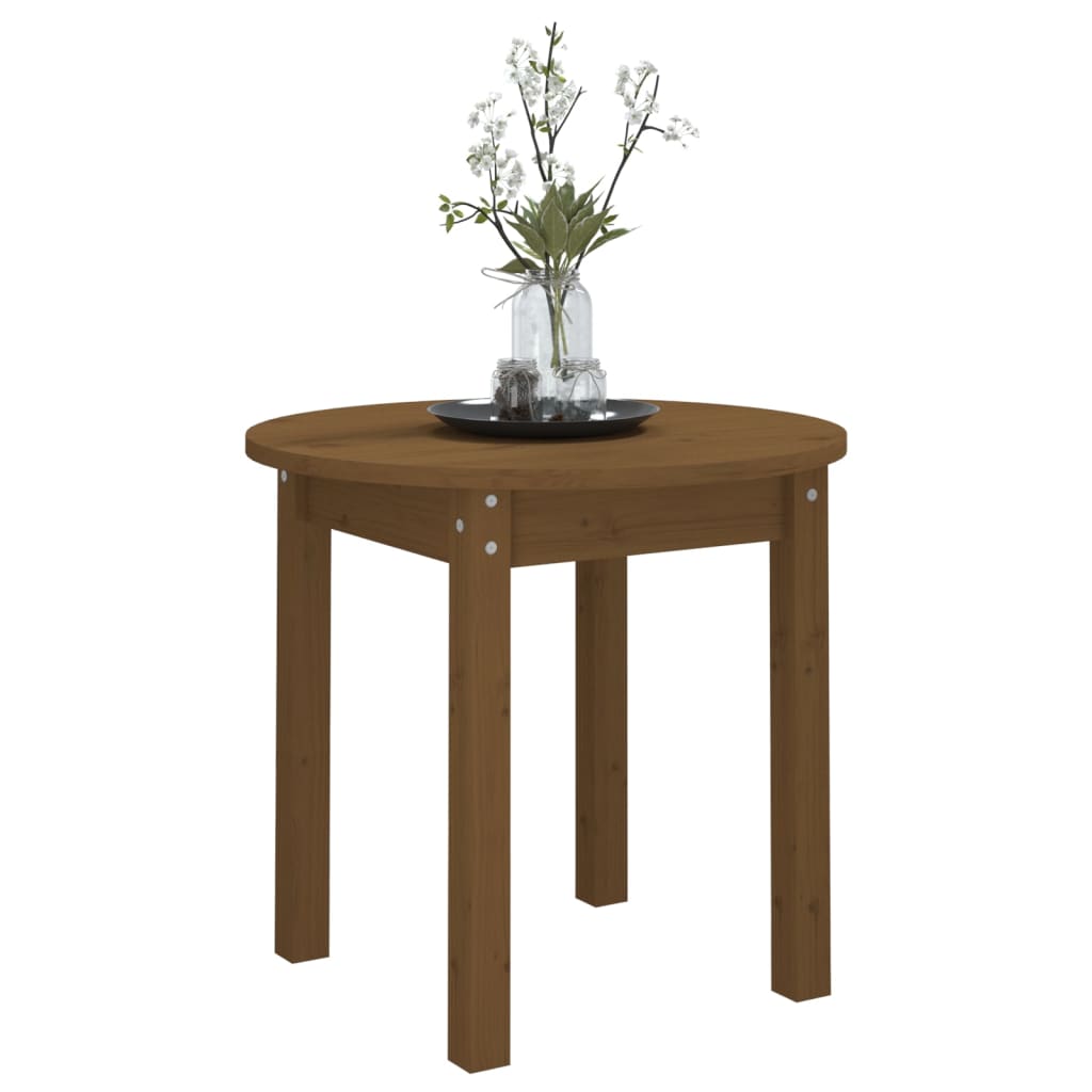 Coffee Table Honey Brown Ø 45x40 cm Solid Wood Pine