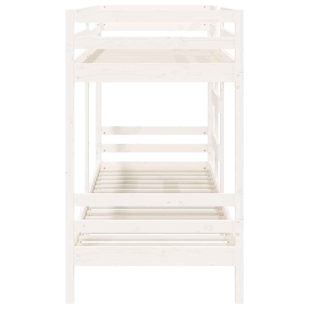 Bunk Bed without Mattress White 90x200 cm Solid Wood Pine