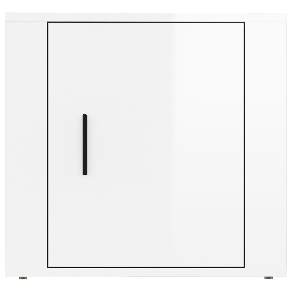 Bedside Cabinet High Gloss White 50x39x47 cm