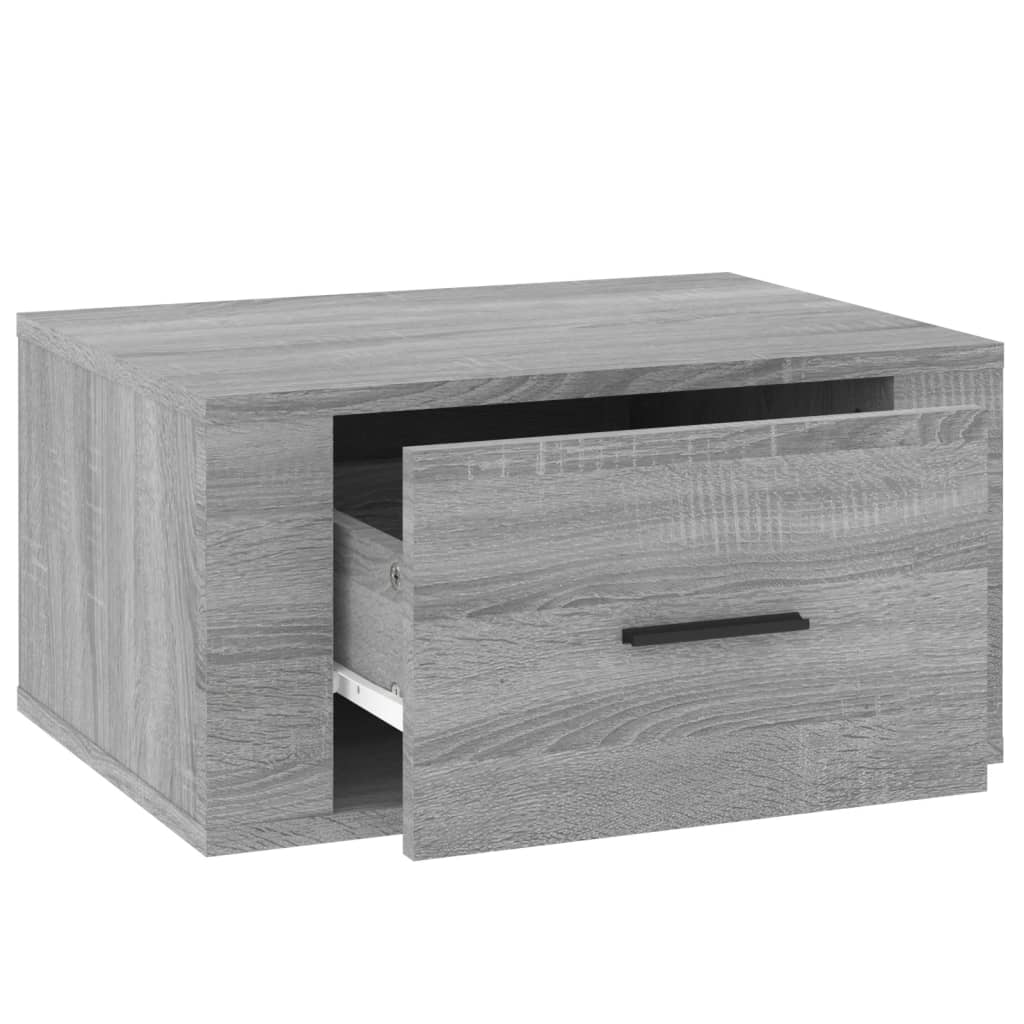 Wall-mounted Bedside Cabinet Grey Sonoma 50x36x25 cm