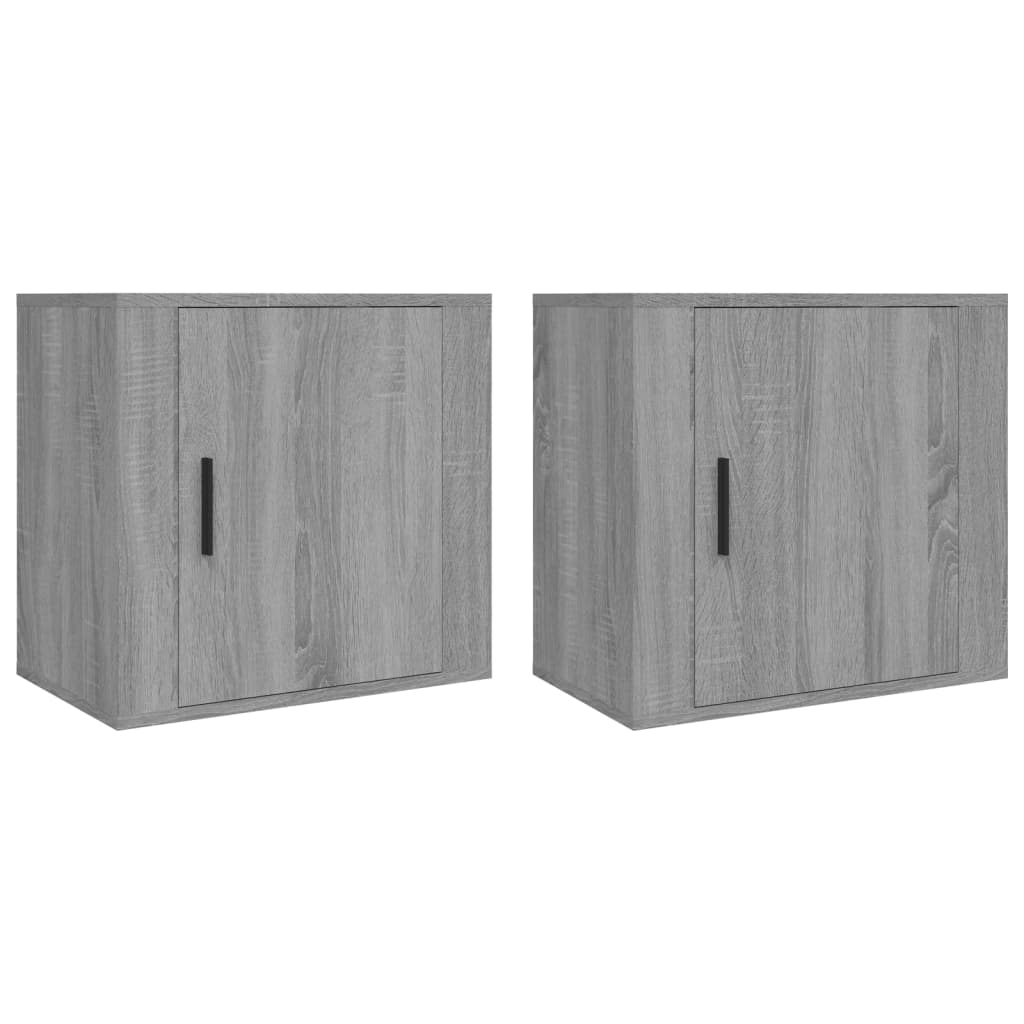 Wall-mounted Bedside Cabinets 2 pcs Grey Sonoma 50x30x47 cm