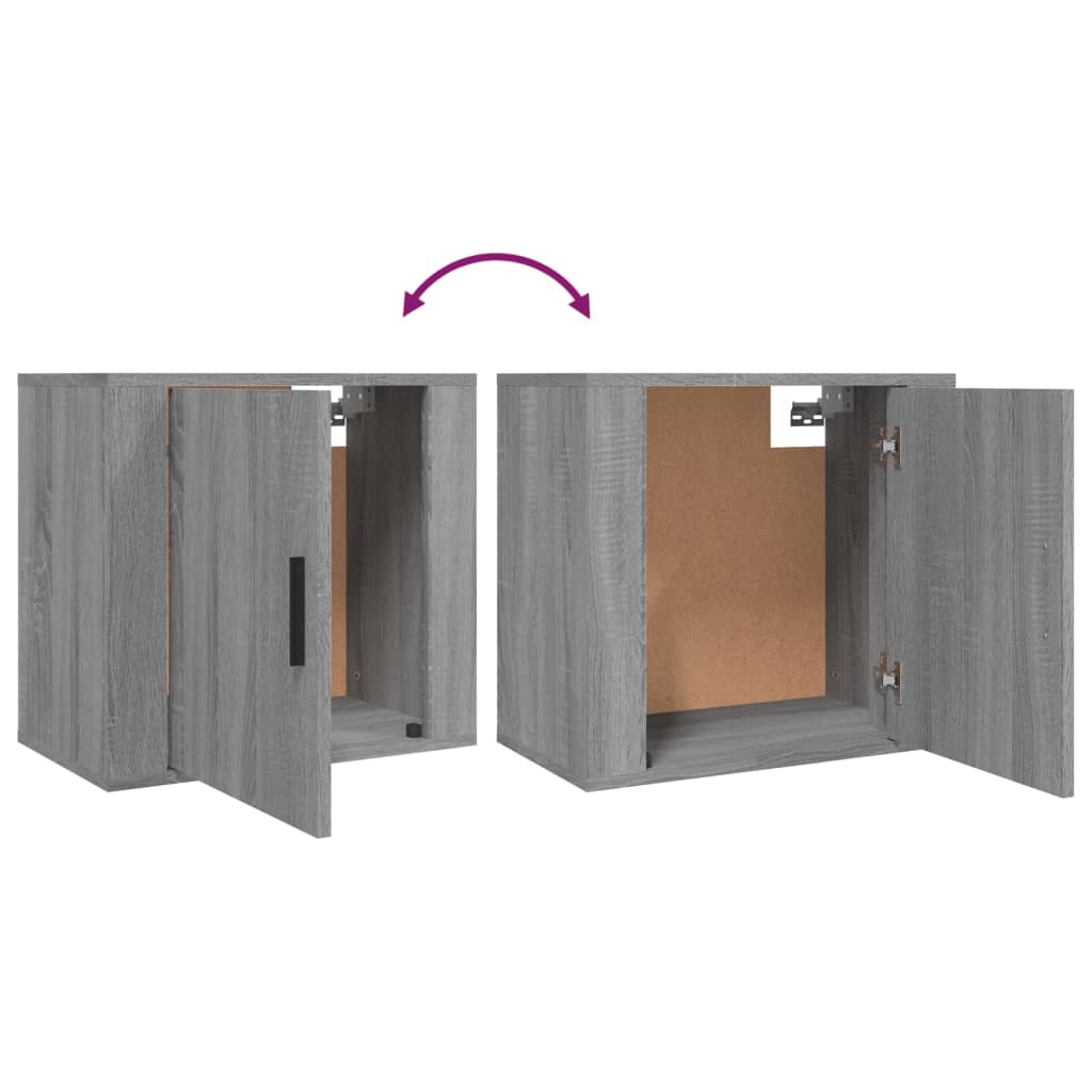 Wall-mounted Bedside Cabinets 2 pcs Grey Sonoma 50x30x47 cm