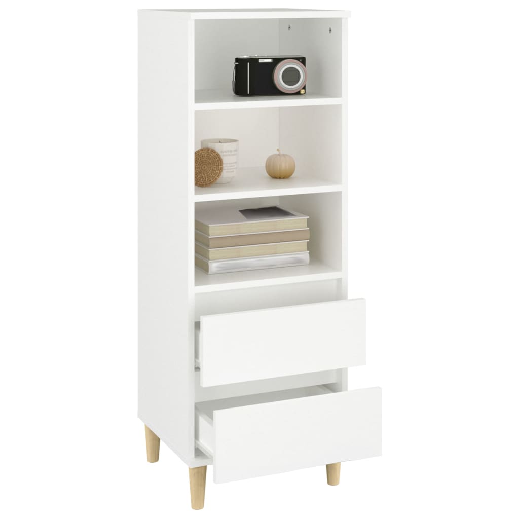 Highboard White 40x36x110 cm Engineered Wood