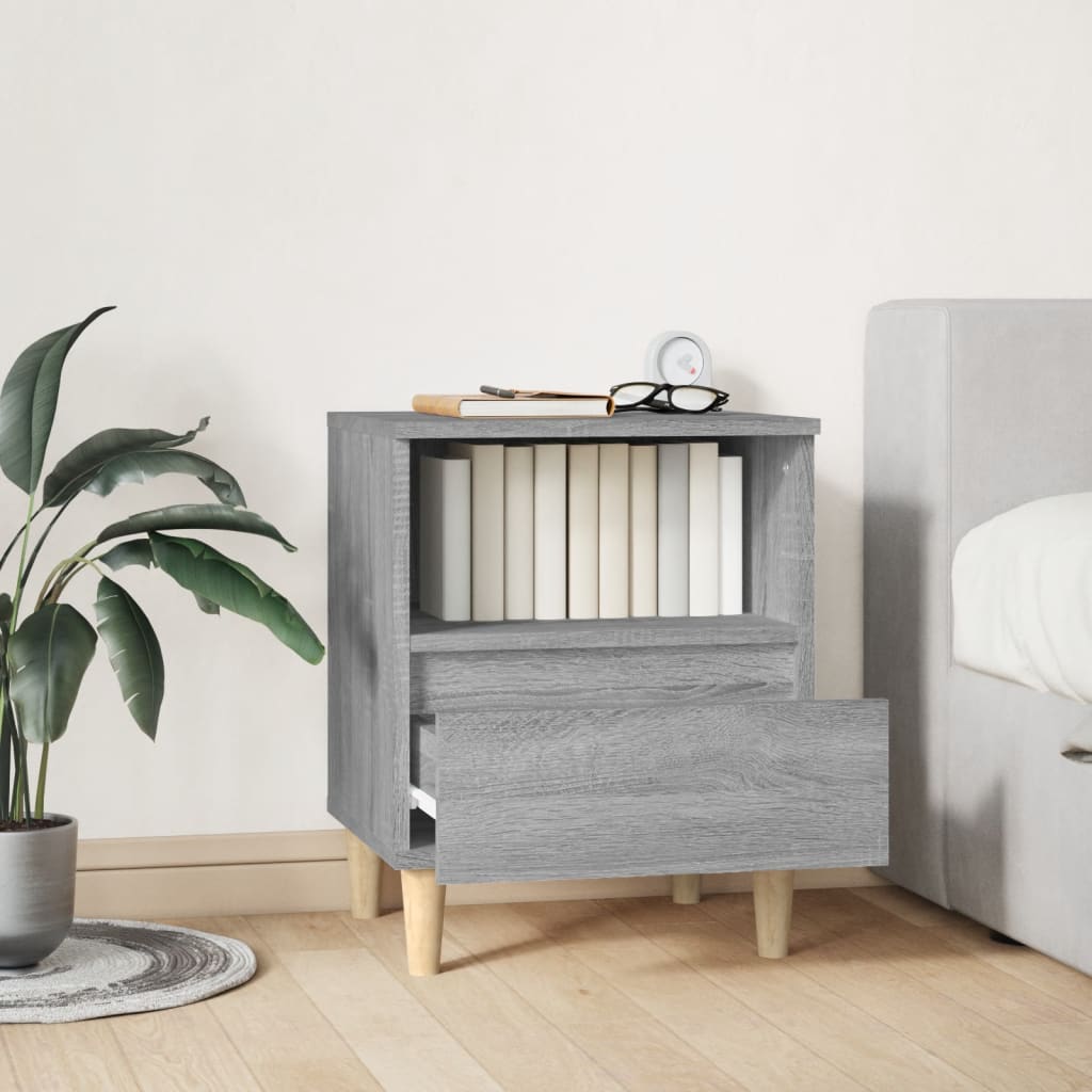 Bedside Cabinet Grey Sonoma 40x35x50 cm