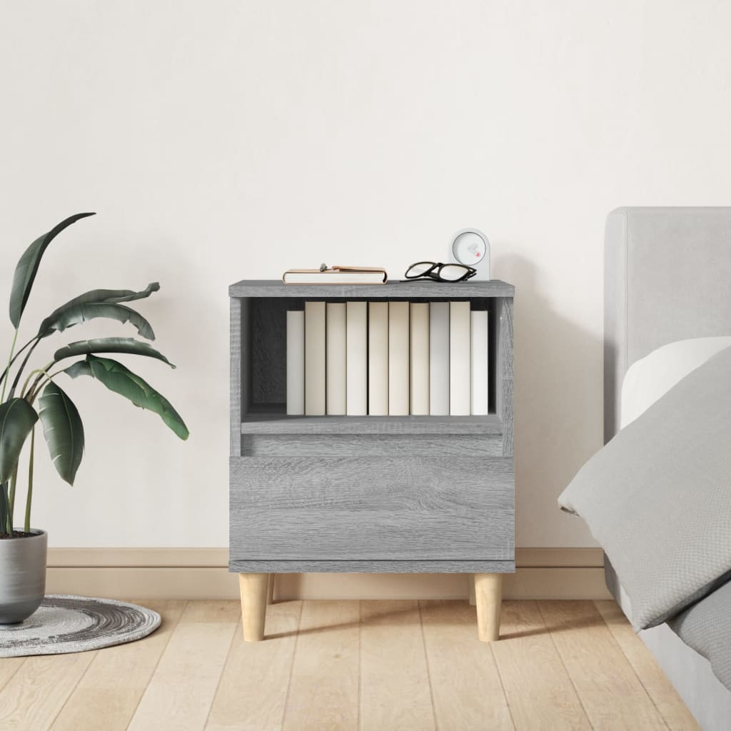 Bedside Cabinet Grey Sonoma 40x35x50 cm
