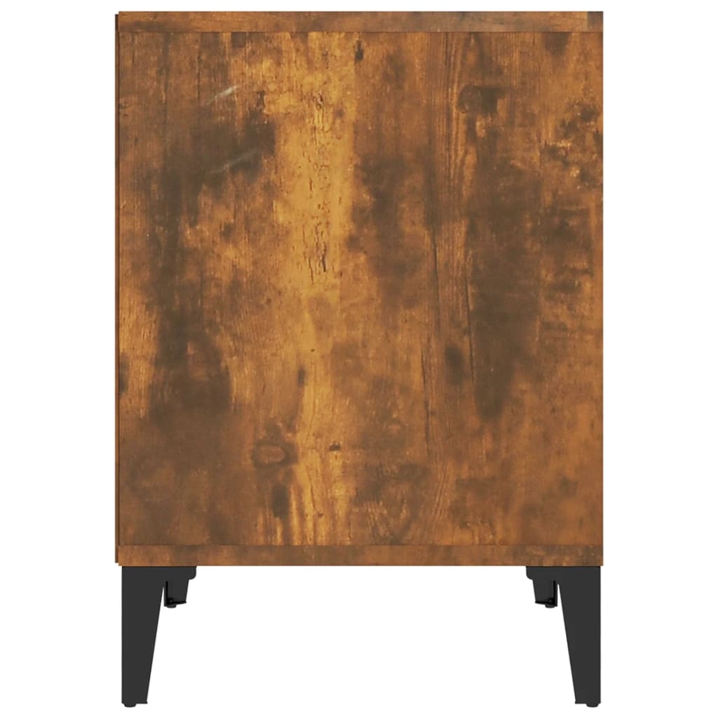 Bedside Cabinet Smoked Oak 40x35x50 cm