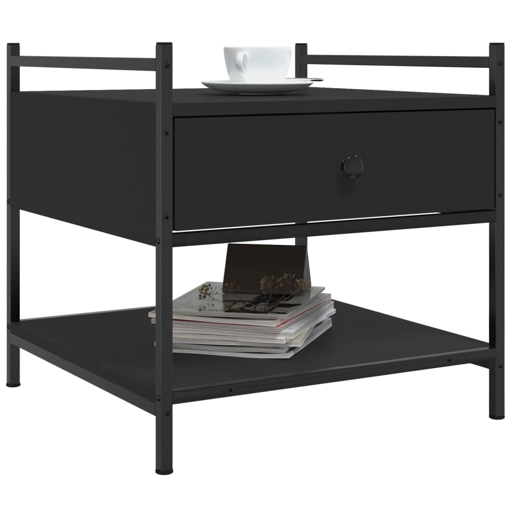 Coffee Table Black 50x50x50 cm Engineered Wood