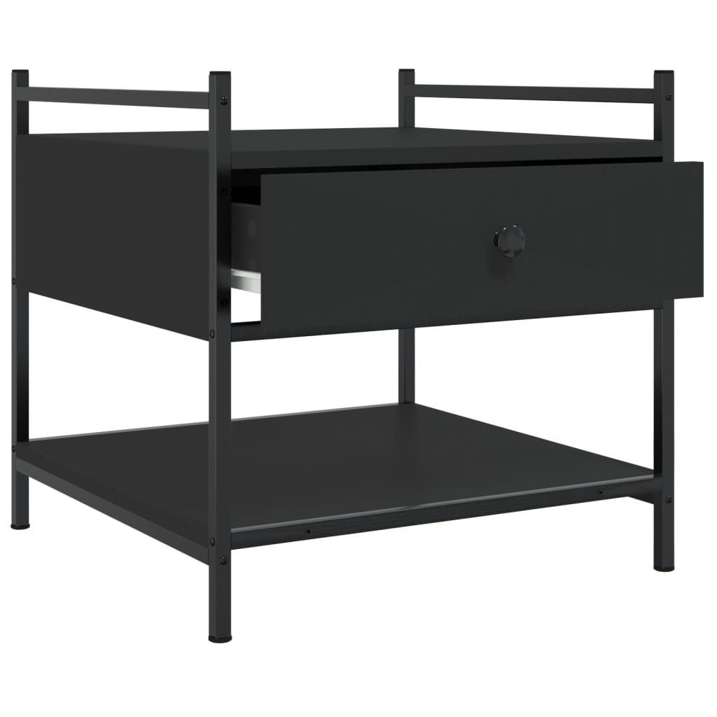 Coffee Table Black 50x50x50 cm Engineered Wood