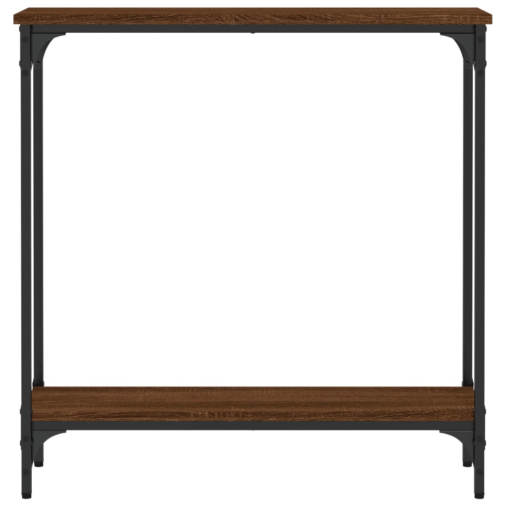 Console Table Brown Oak 75x22.5x75 cm Engineered Wood