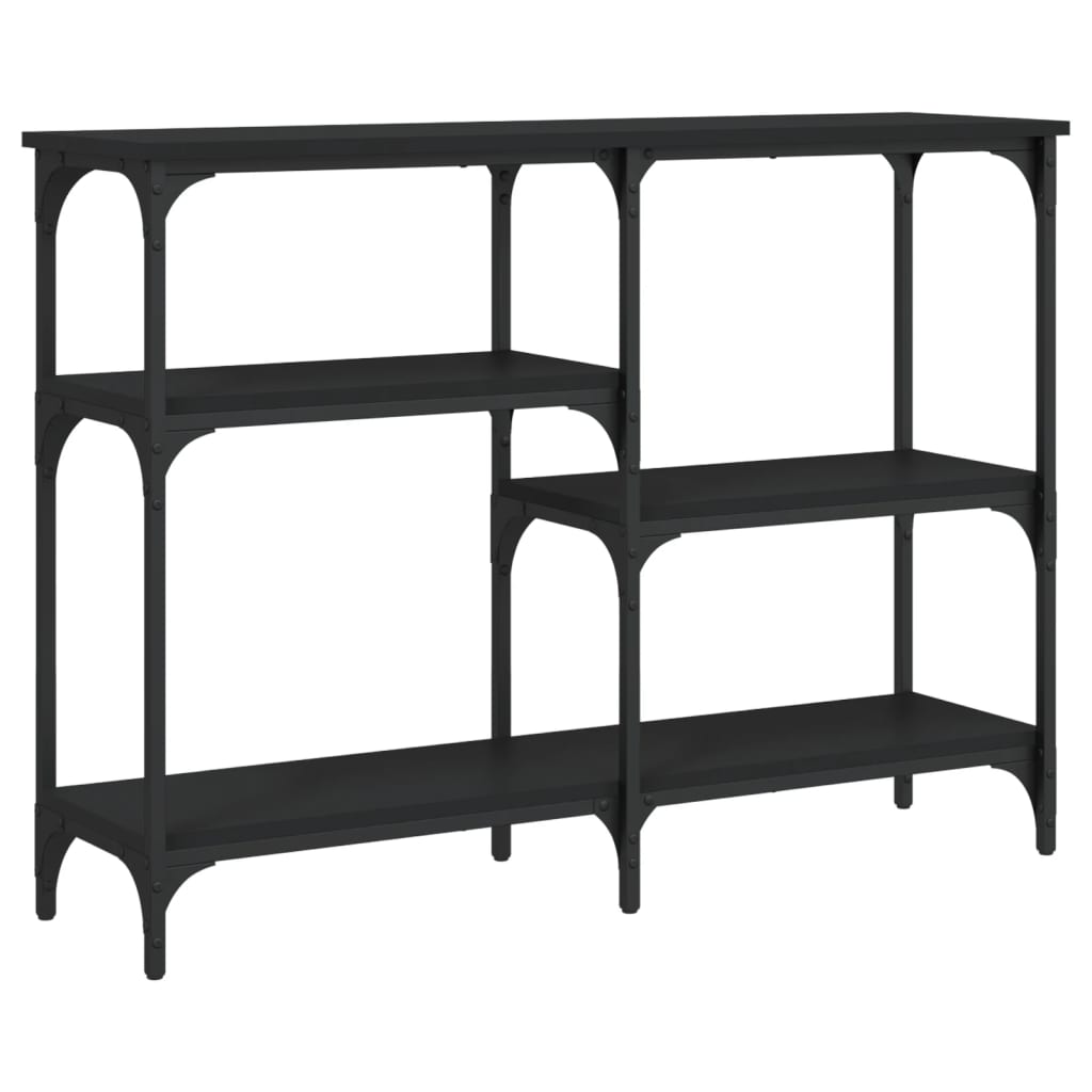 Console Table Black 102x29x75 cm Engineered Wood