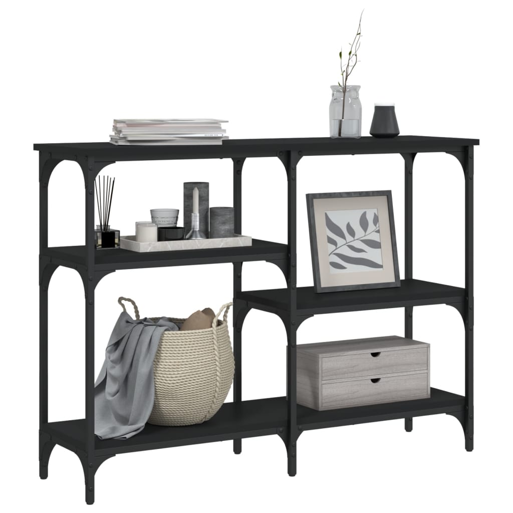 Console Table Black 102x29x75 cm Engineered Wood