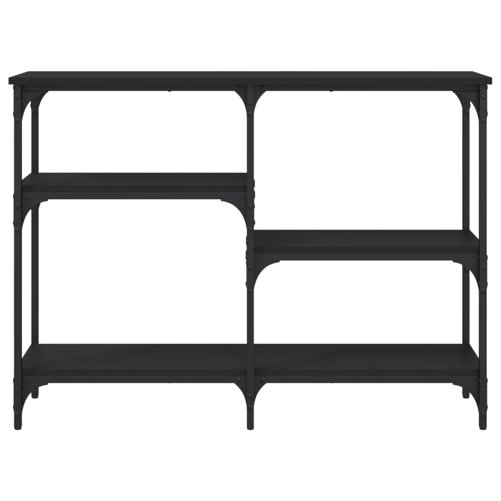 Console Table Black 102x29x75 cm Engineered Wood