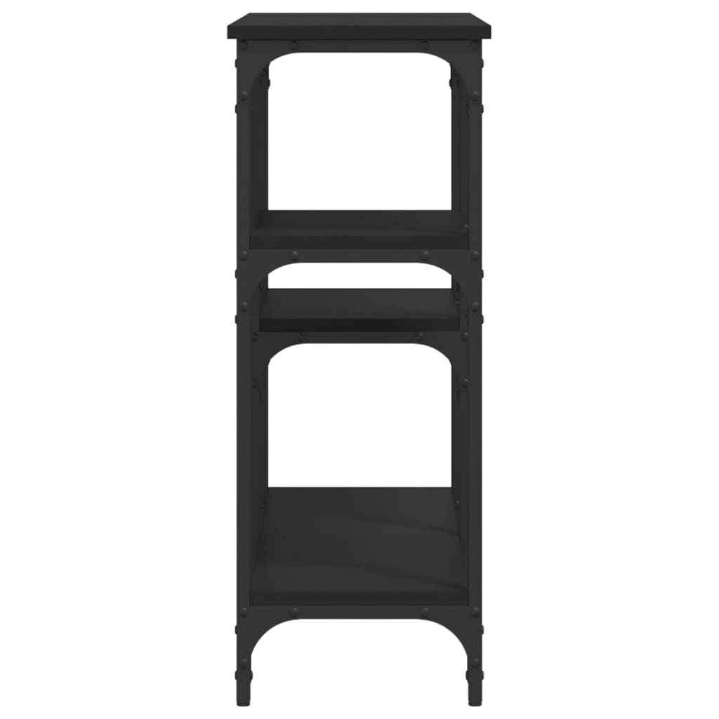 Console Table Black 102x29x75 cm Engineered Wood