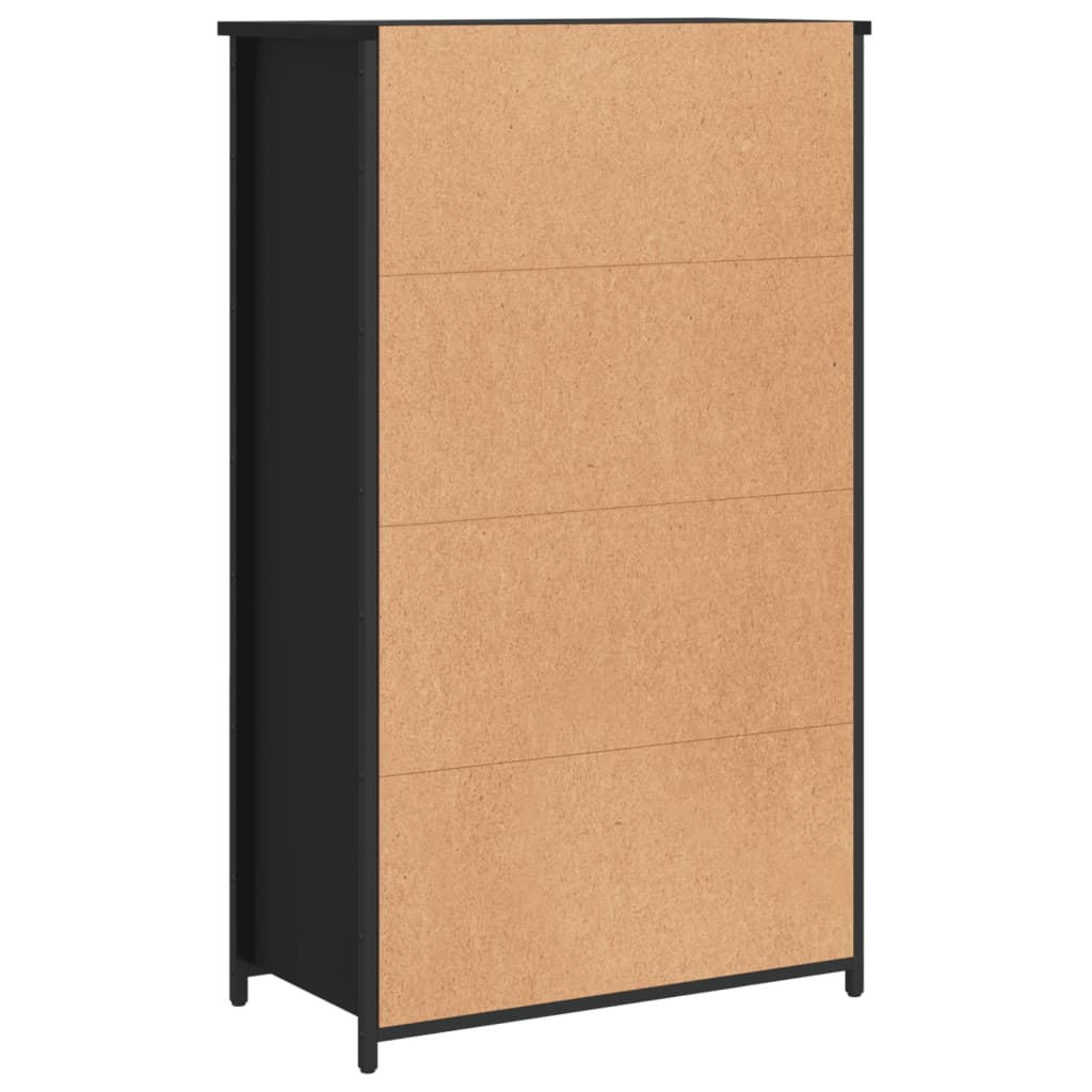 Highboard Black 62x32x103.5 cm Engineered Wood