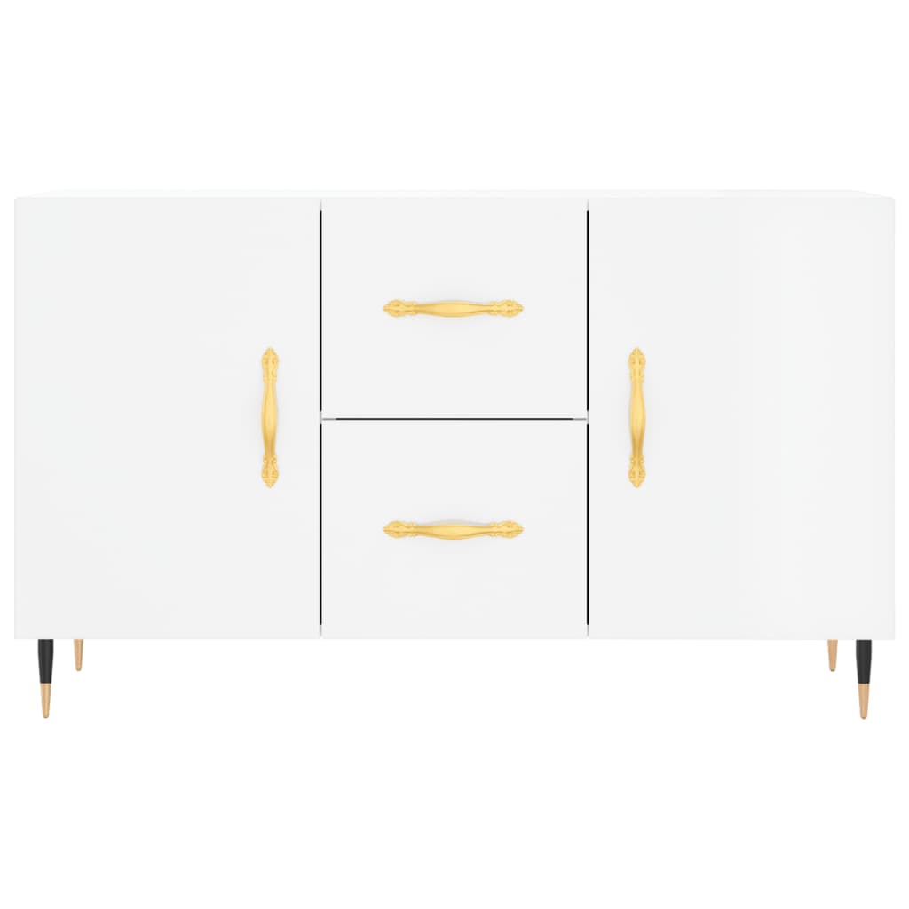 Sideboard High Gloss White 100x36x60 cm Engineered Wood