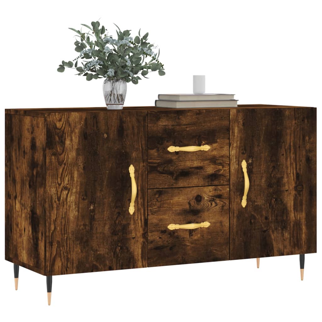 Sideboard Smoked Oak 100x36x60 cm Engineered Wood