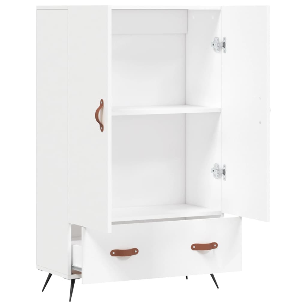Highboard White 69.5x31x115 cm Engineered Wood