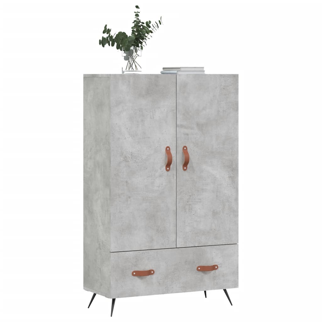 Highboard Concrete Grey 69.5x31x115 cm Engineered Wood