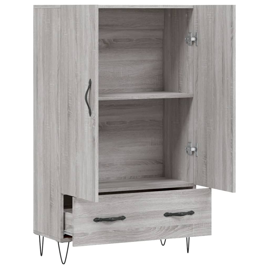 Highboard Grey Sonoma 69.5x31x115 cm Engineered Wood