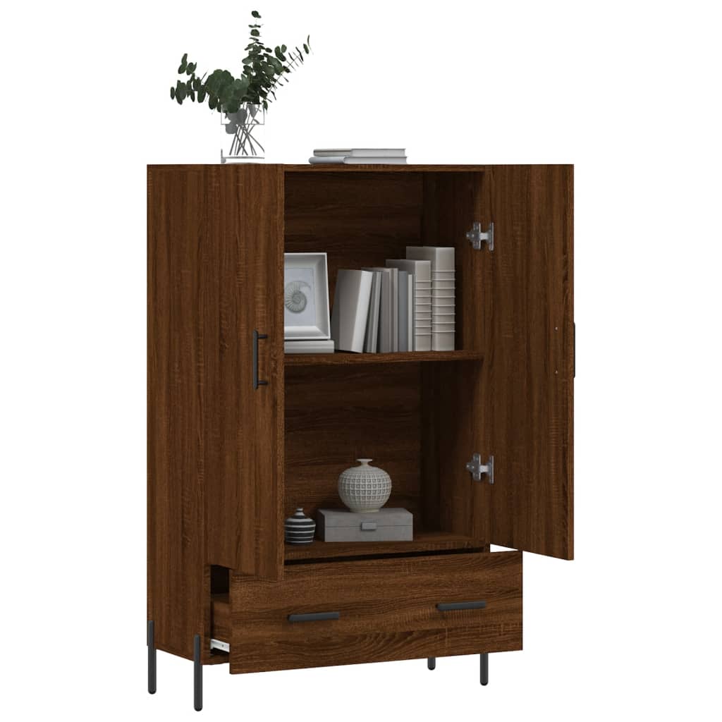 Highboard Brown Oak 69.5x31x115 cm Engineered Wood