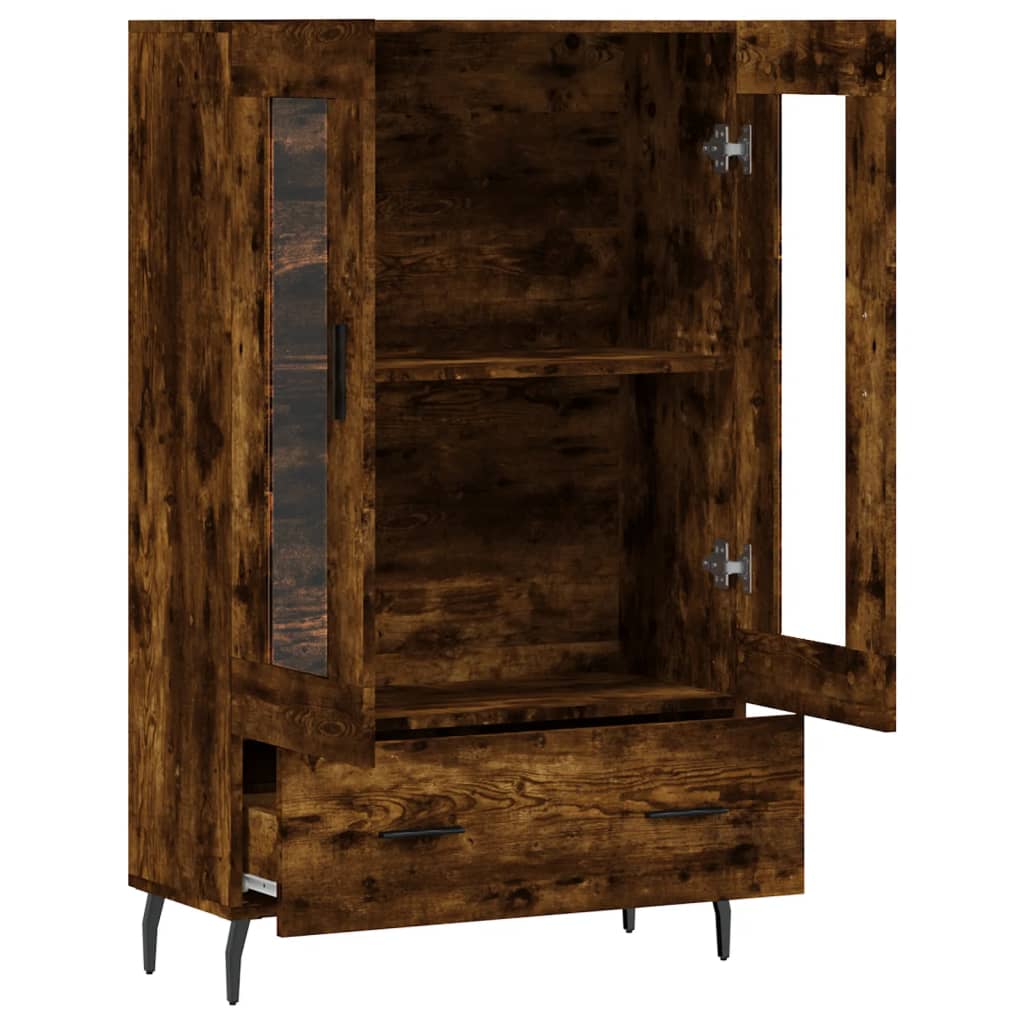 Highboard Smoked Oak 69.5x31x115 cm Engineered Wood