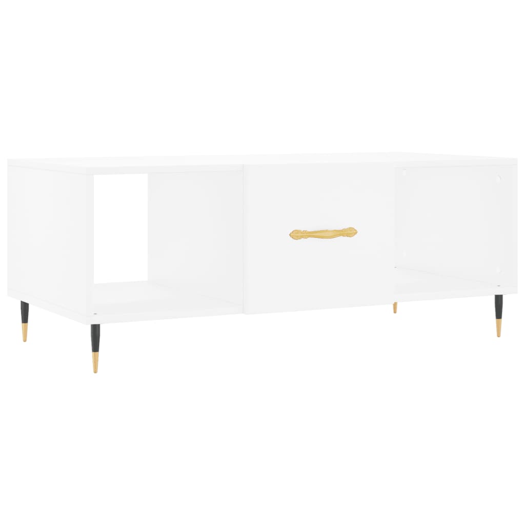 Coffee Table White 102x50x40 cm Engineered Wood