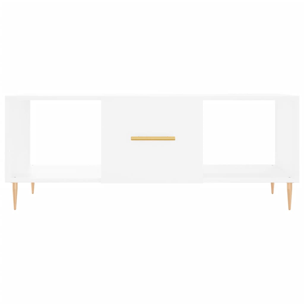Coffee Table White 102x50x40 cm Engineered Wood