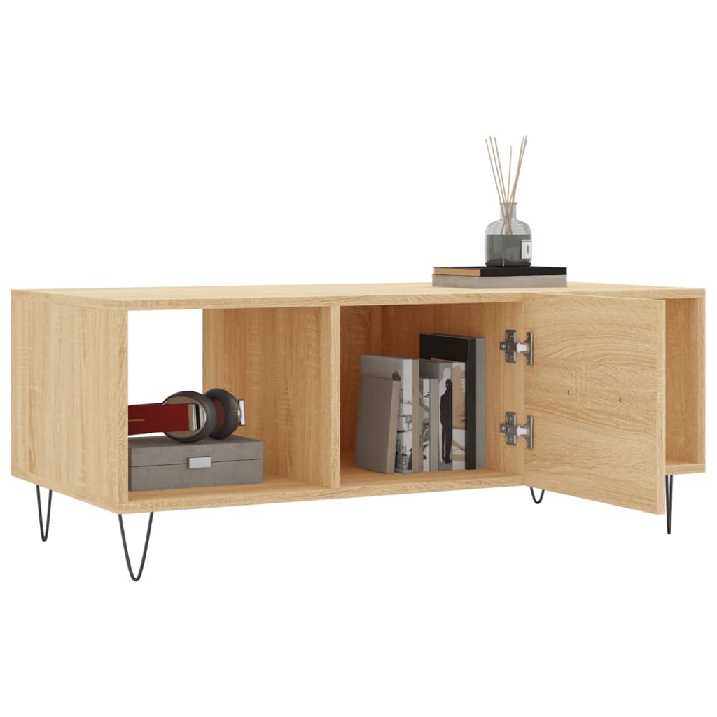 Coffee Table Sonoma Oak 102x50x40 cm Engineered Wood