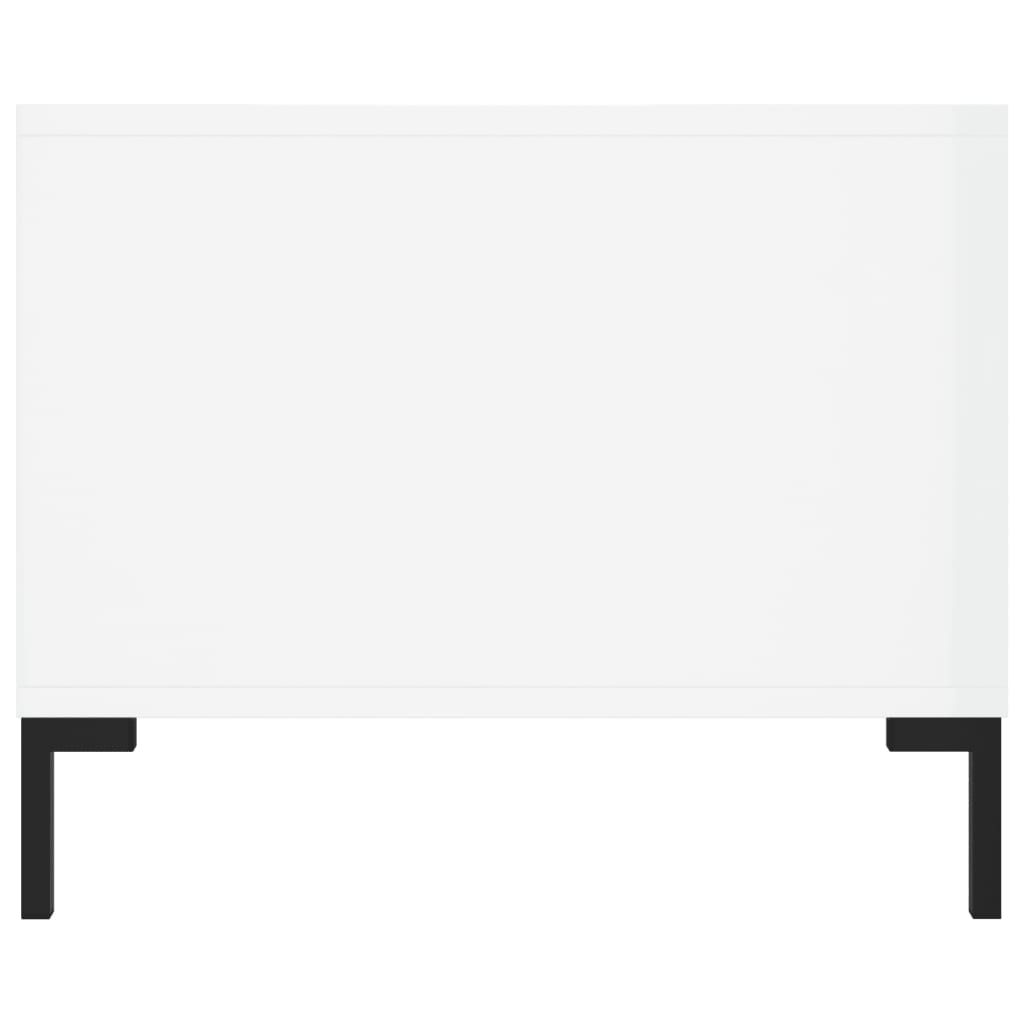 Coffee Table High Gloss White 102x50x40 cm Engineered Wood