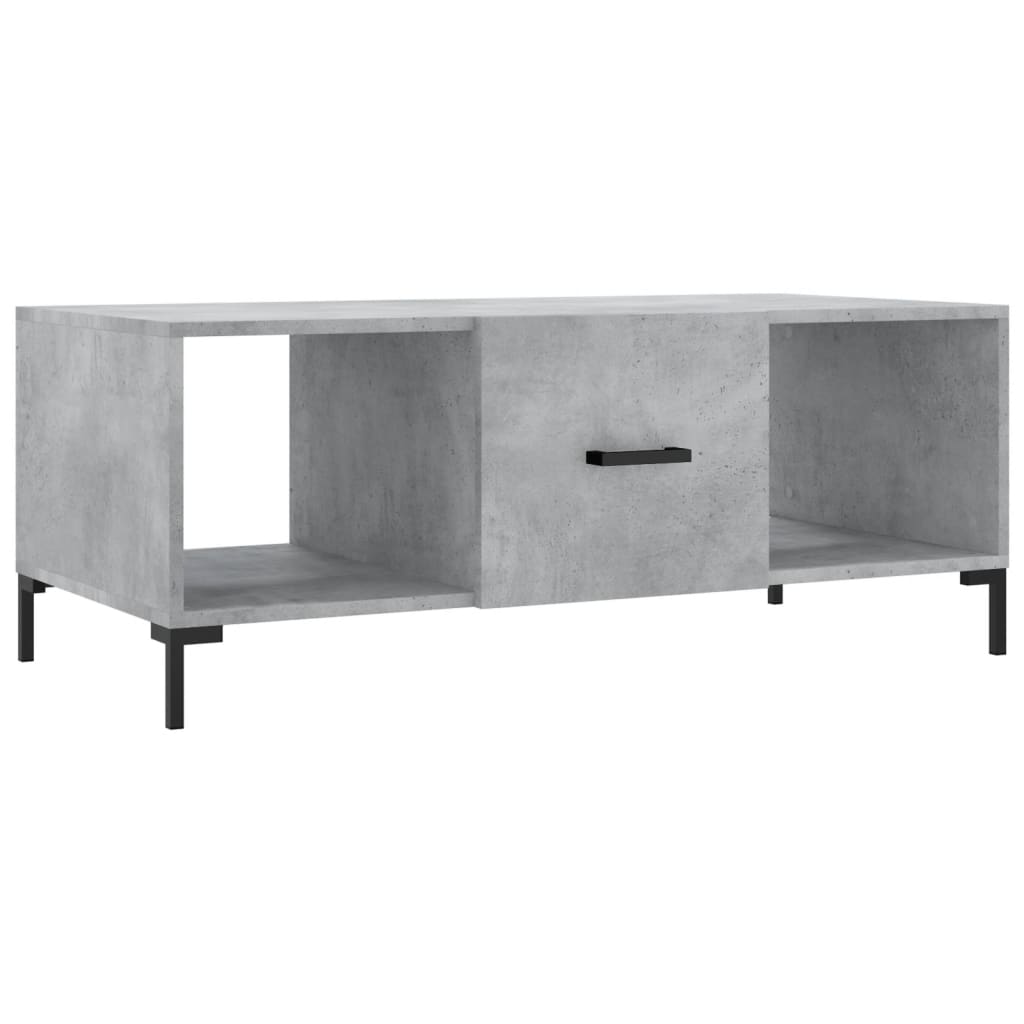 Coffee Table Concrete Grey 102x50x40 cm Engineered Wood