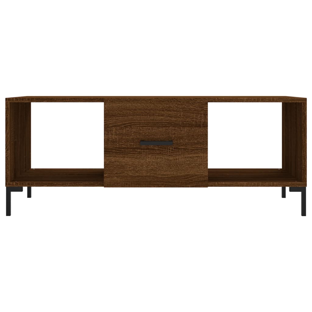 Coffee Table Brown Oak 102x50x40 cm Engineered Wood