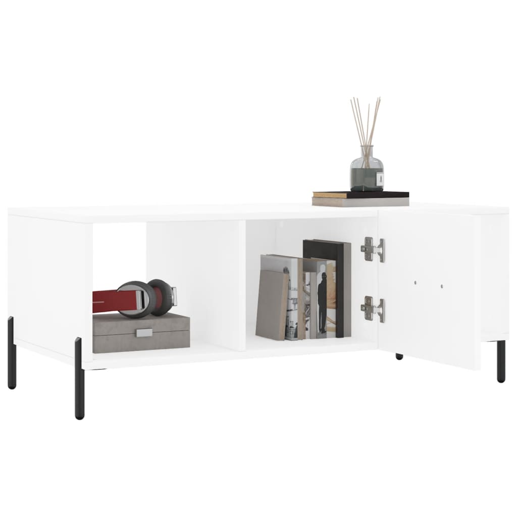 Coffee Table White 102x50x40 cm Engineered Wood